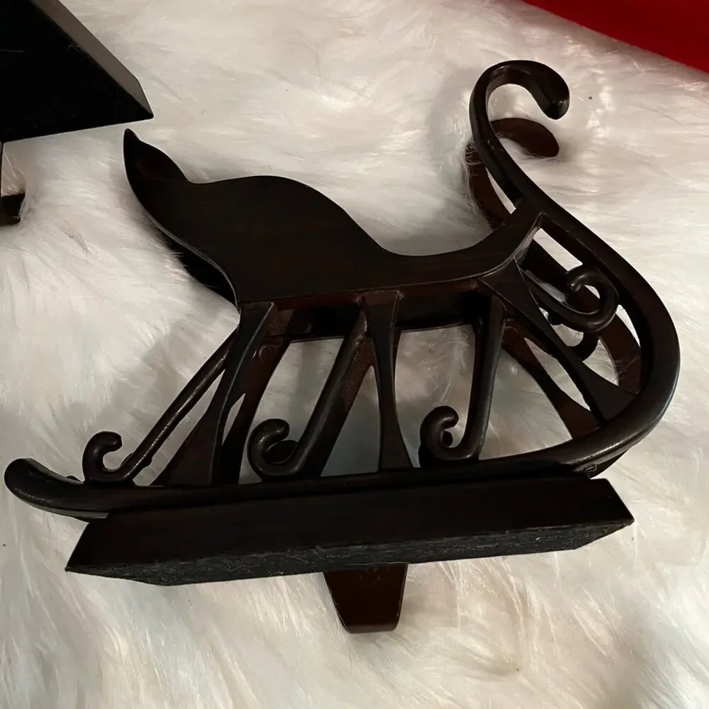 NEW Pottery Barn Bronze Snowman Snowflake Christmas Holiday Stocking Holders